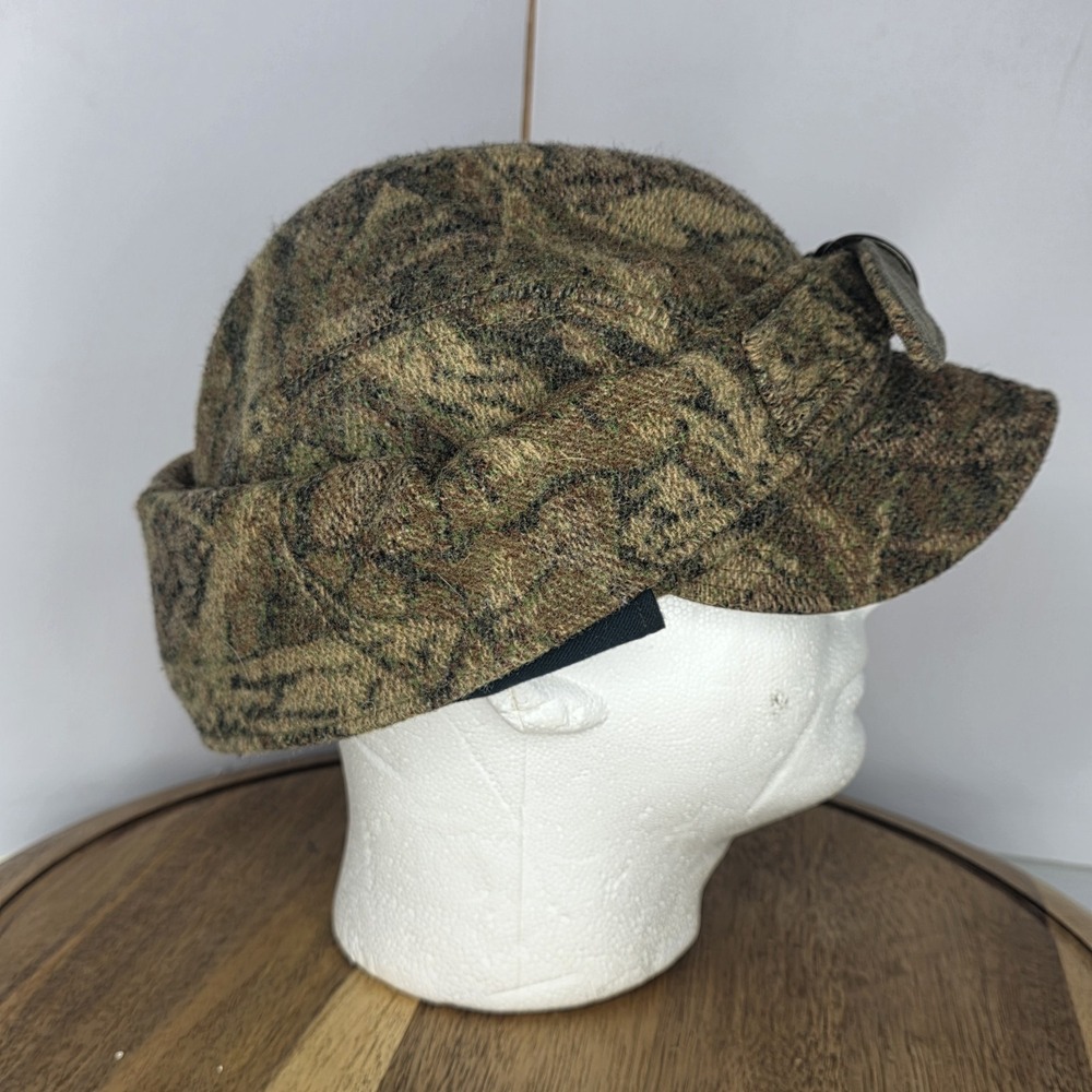 Filson Wildfowl Hat Advantage Wetlands Camo Wool Trapper Hunting Cap USA Large